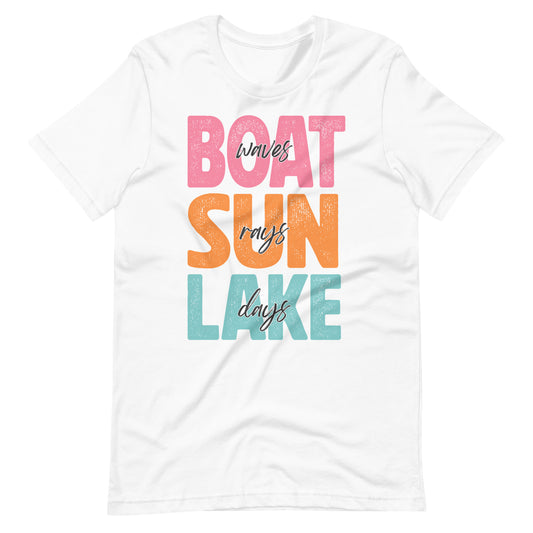 Boat, Sun and Lake Tee